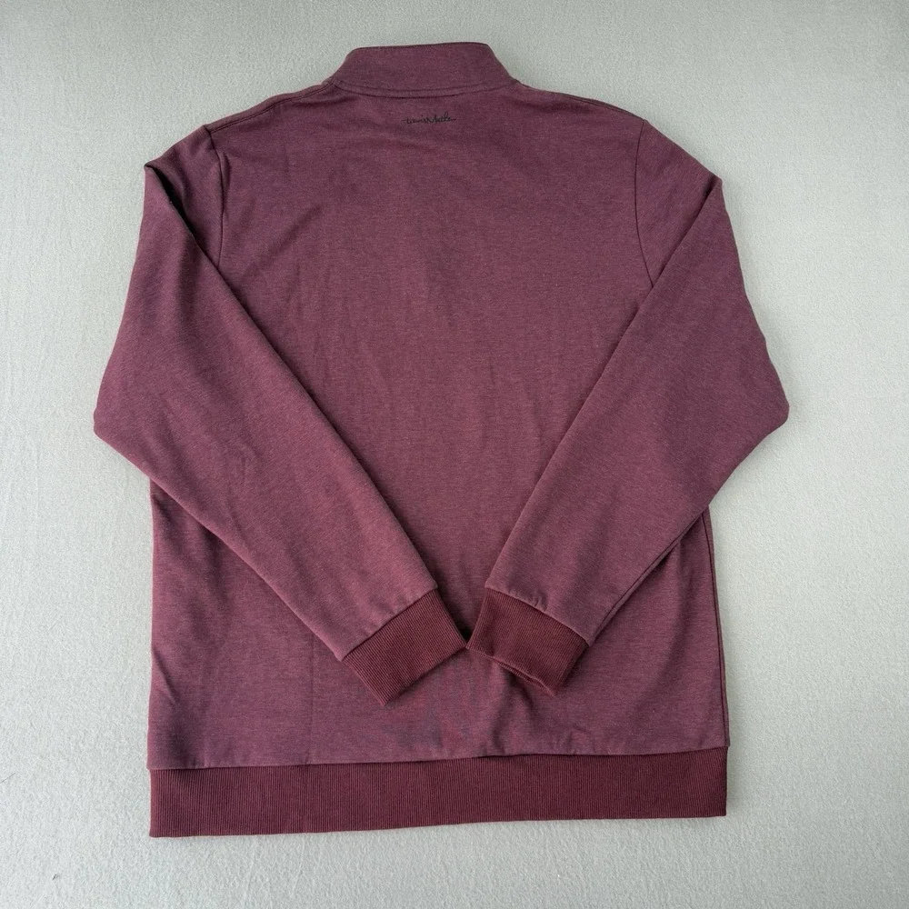 Travis Mathew Cloud Quarter Zip 2.0 Pullover Men XL Dark Red Fleece Golf Sweater